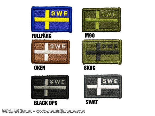 SWE Svensk flagga Liten 4cm patch