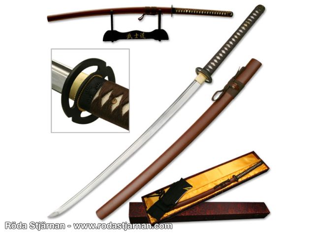 Ten Ryu håndsmidd Katana – Musashi tsuba & displaypakke sverd