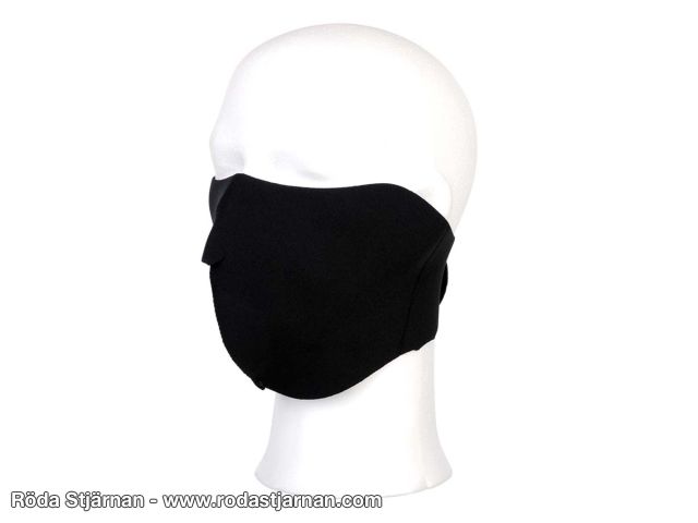 Ansiktsmaske halv ansikt svart