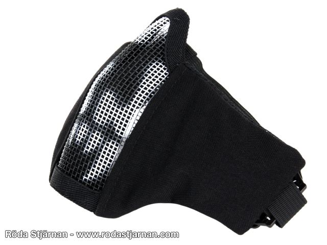 PDW Half Face Mesh Mask Skull Black