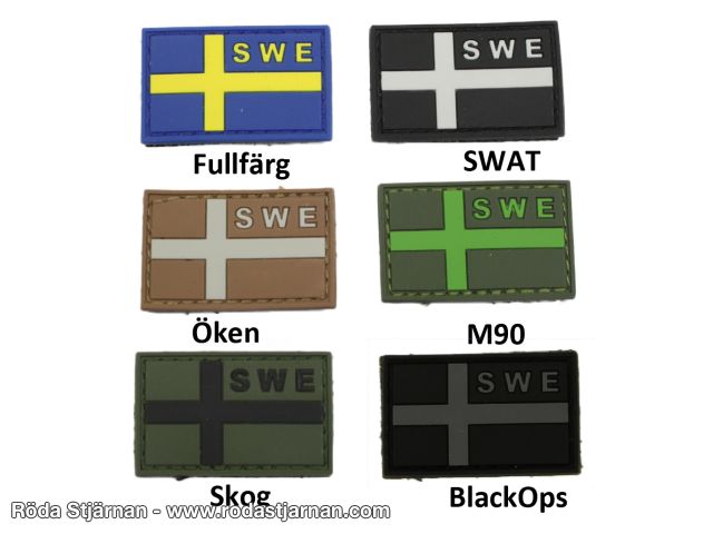 SWE Svensk PVC flagg Liten 4cm