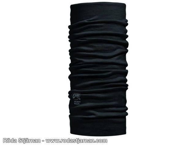 Buff Lightweight Merino Solid Black scarfs