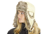 Fur hat Canvas White