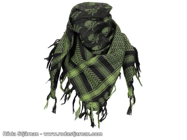 Palestinian scarf Green/Black with skulls keffiyeh palestinian scarf