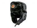 Russian fur hat Ushanka Black