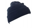 Watch cap Coarse knit Navy blue