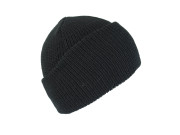 Wool cap black in 100% wool