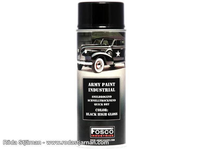Fosco Sprayfärg blank svart färg och spray
