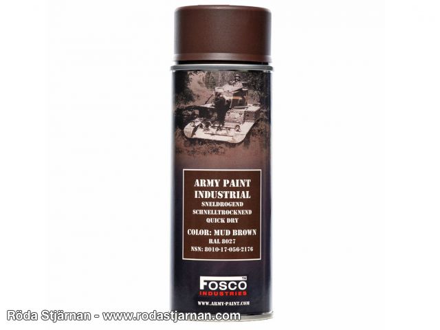 Fosco Sprayfärg Mud Brown RAL 8027 färg och spray