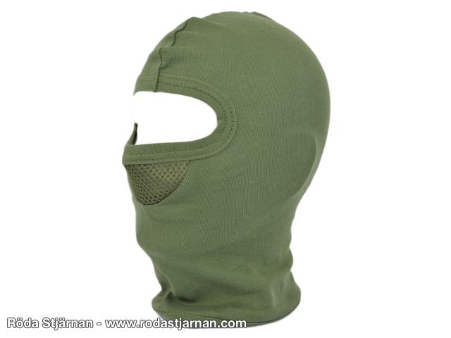 Balaclava 1 Hål Mesh Grön