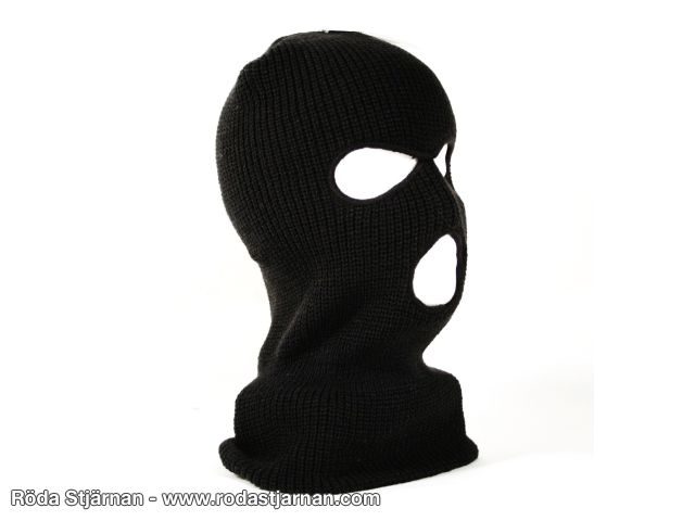 Balaclava 3 hål Svart