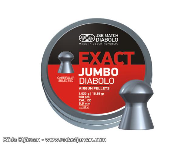 JSB Exact jumbo 5.5 mm 500 stk kuler