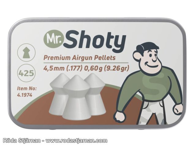 Mr. Shoty Pointed diaboler 4,5 mm – 0,60 g 425 st ammunition