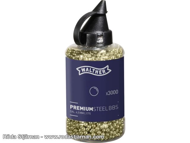 Walther Premium Stålrundkuler 4.5mm 3000 stk. kuler