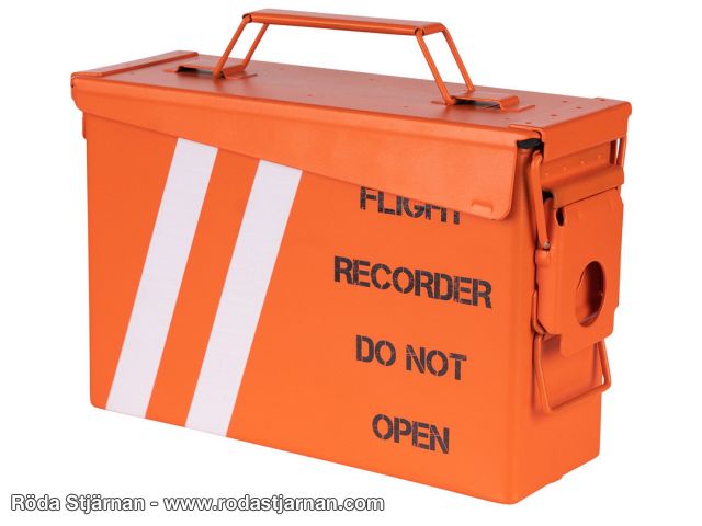 Ammunitionslåda metall Cal .30 flight recorder ammunitionslådor