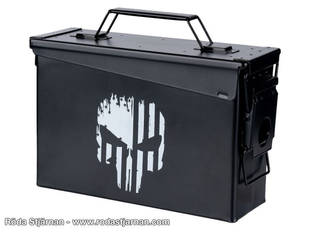 Ammunitionslåda metall Cal .30 punish skull ammunitionslådor