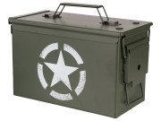 Ammunitionslåda metall Cal .50 US star