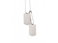 Dog tag set with chain