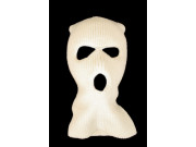 Balaclava 3 hål vit