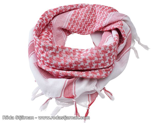 Palestinasjal röd/vit shemagh palestinasjal