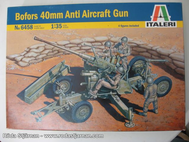 Italeri 1/35 Bofors 40mm Anit Aircraft Gun 4 figures included