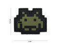 PVC 3D Space Invader Green