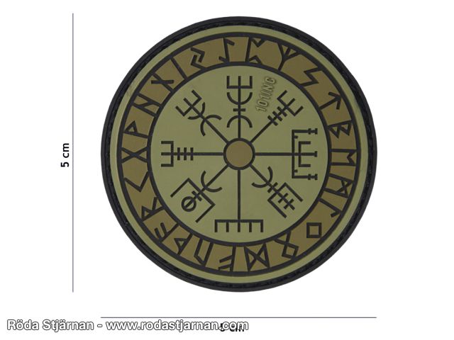 PVC Runsköld Vegvisir Grön patch