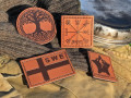 Rune Shield Veg Visor Leather patches