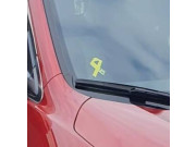 Yellow Band Bumper sticker with text