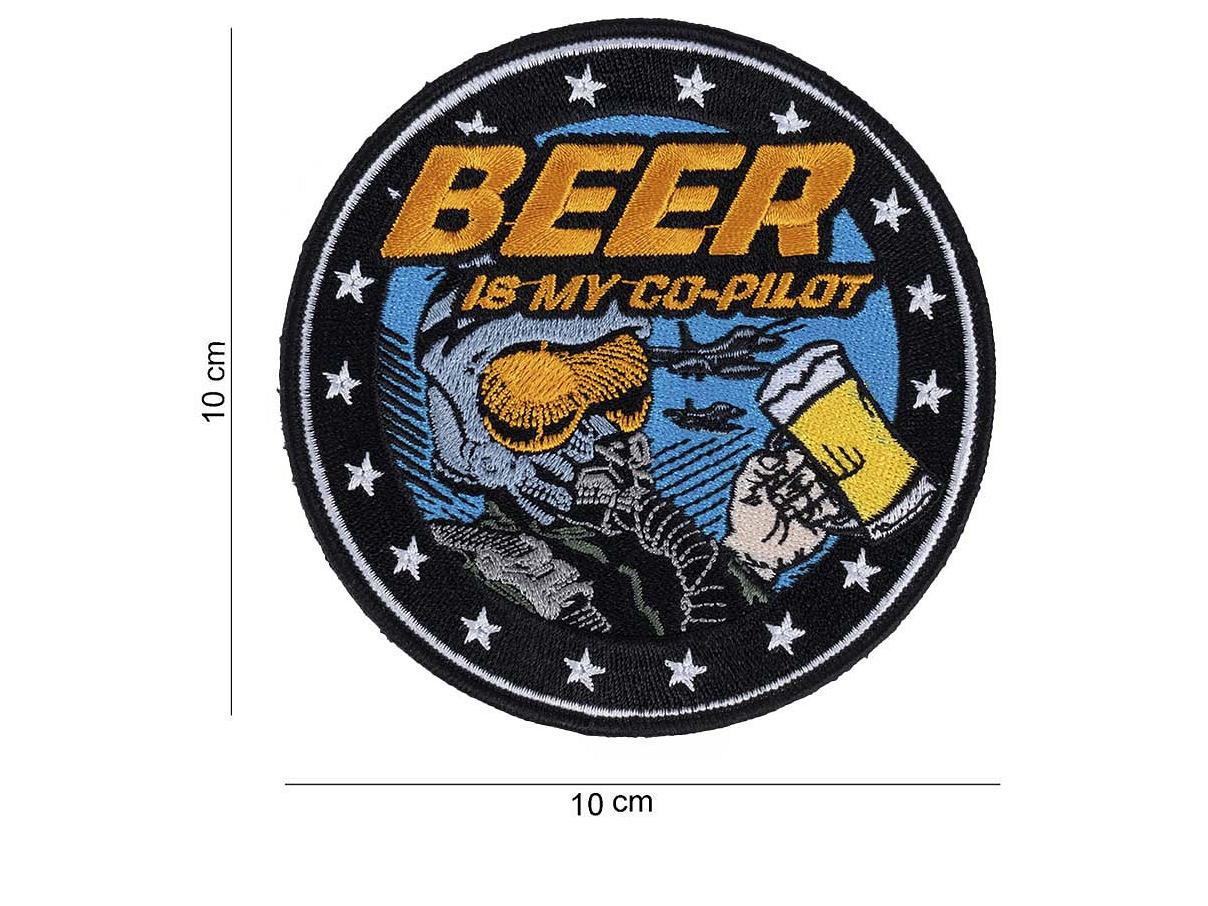 Product Image for Beer is my co-pilot tygmärke patch
