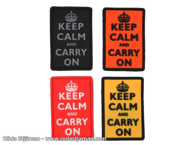 Keep Calm and Carry on PVC patch patches