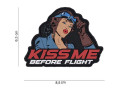 Kiss me before flight PVC patch