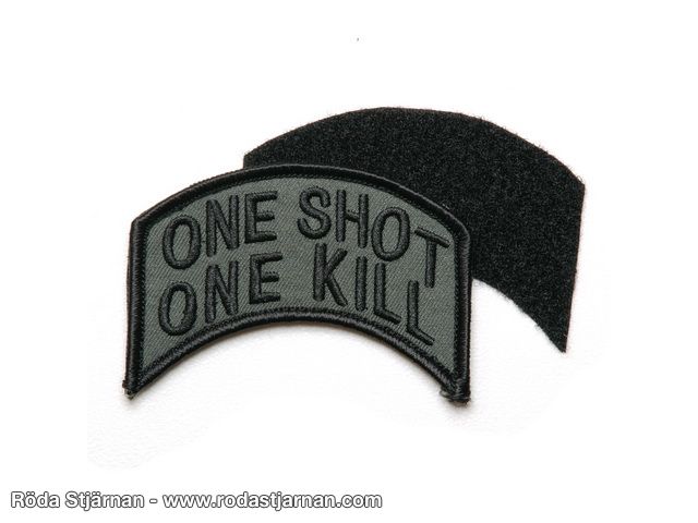 One shot one kill med kardborre patch