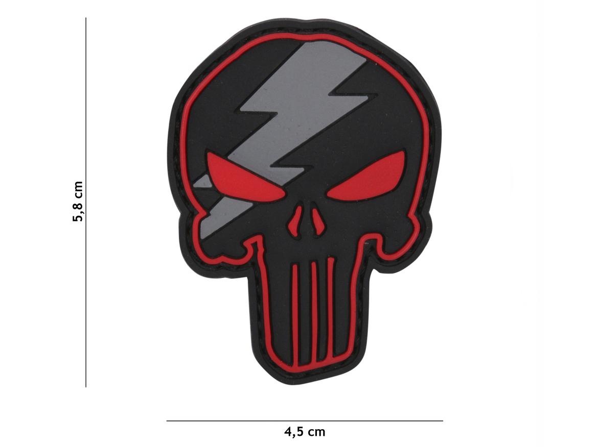 Product Image for Punisher Skull Röd patch