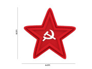 PVC 3D Röd Stjärna Sovjetisk Patch
