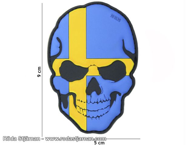 PVC Dödskalle Sverige patch