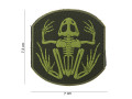 PVC kardborre Skelleton Frog Grön patch