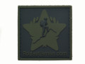 Röda Stjärnan PVC Patch kardborre Covert