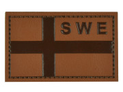SWE flagga läder patch