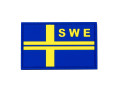 SWE PVC Flagga Thin blue line patch