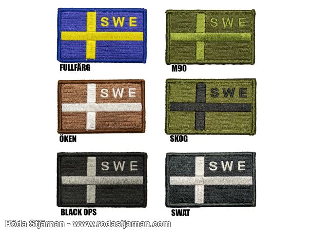 SWE Svensk flagga Stor 7cm patch