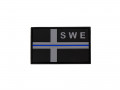 SWE PVC Flagga Thin blue line Swat