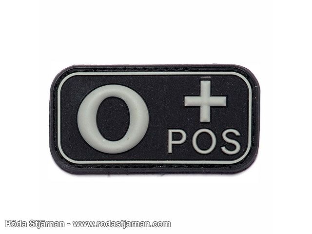 Patch PVC blodtyp O+