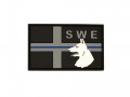 SWE PVC Flag Thin blue line K9 Black Ops