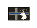 SWE PVC Flagga Thin blue line K9 Black Ops