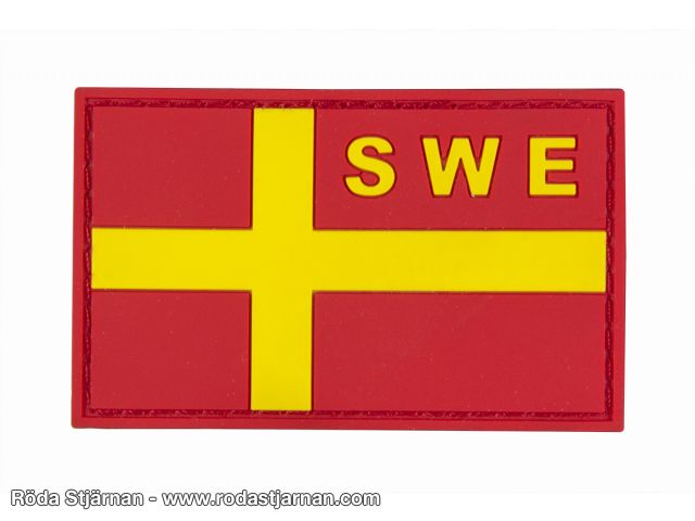 SWE Skånsk PVC flagga Stor 7cm