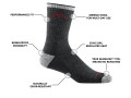 Darn Tough hiker micro crew sock cushion svart – vandringsstrumpa i merinoull strumpor
