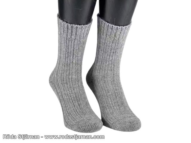 Zokks Raggsocka alpackaull grå strumpor