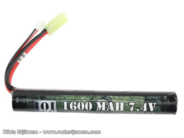 101INC LiPo 7.4V 1600mAh 20C Stick