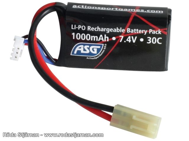 ASG LiPo 7.4V 1000mAh 30C PEQ